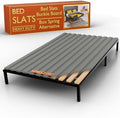 Wooden Queen Bed Slats for Support Under Mattress with Cover – Replacement Wood Slats for Queen Size Bed Frame – Under Mattress Support Without Extra Height – 3.38" Standard Width