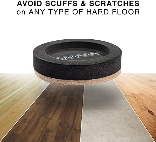 Felt Furniture Sliders for Hardwood Floors X-PROTECTOR 16 PCS 3 ½”