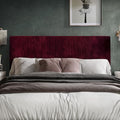 Full Corduroy Velvet Upholstered Adjustable Headboard, Red