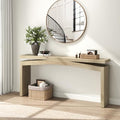 Epecoya 63 Inch Console Table for Entry Way Modern, Light Tan Wood
