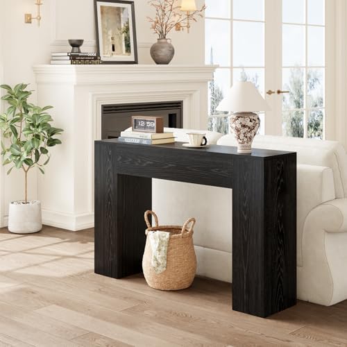 Epecoya Black 43-Inch Wood Console Table for Entryway Living Room