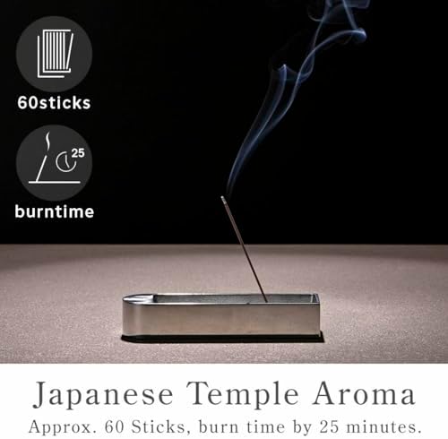 なごみ工房 Kyoto Hinoki Incense Sticks - Japanese Temple Aroma, Ideal for Relaxation & Meditation, Approx. 60 Sticks (0.044 Pounds) - Premium Quality Incense for Spiritual & Home Use Nagomikobo