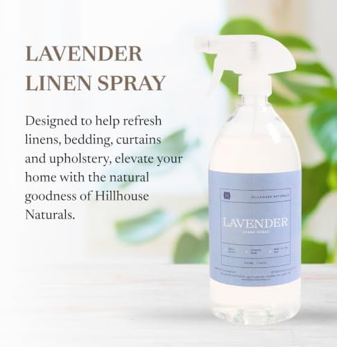Hillhouse Naturals - Linen Spray - Made in the USA - Lavender Scent - 1 L