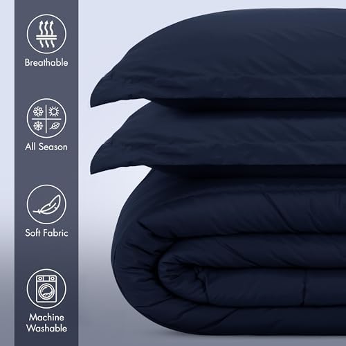 Utopia Bedding 3 Pc Kids Twin Comforter Set, Navy