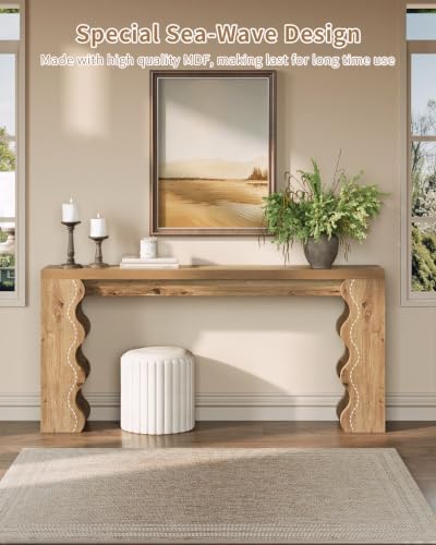 70.9" Farmhouse Entryway Table, Wood Console Table, Behind Couch table