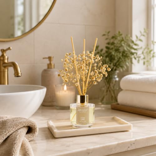 Airkeep Reed Diffuser Set of 3,Clean Linen Ocean Mist&Sea Salt Lavender Eucalyptus Oil Reed Diffusers for Bedroom Living Room Office Aromatherapy Oil Reed Diffuser for Gift 50ml x 3