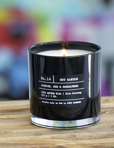 Lulu Candles | Sandalwood Rose | Luxury Scented Soy Jar Candle | Hand Poured in The USA | Highly Scented & Long Lasting (9 Oz.)