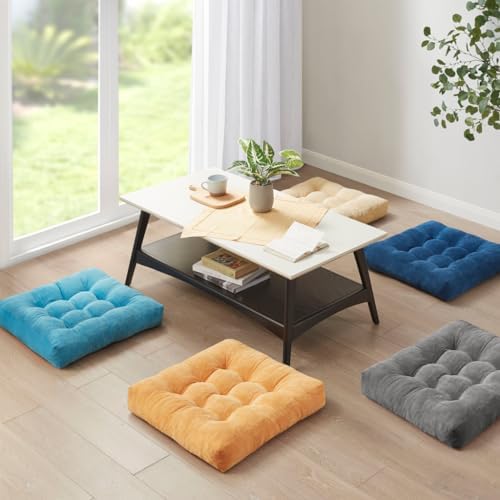 Floor Pillows Set of 6, Large Meditation Cushion for Adults, 22 Inch Square