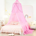 Bed Canopy for Girls, Unicorn Princess Bed Canopy Bedroom Accessories Decor,Girls Mosquito Net Dome Canopy for Twin to King Size Bed