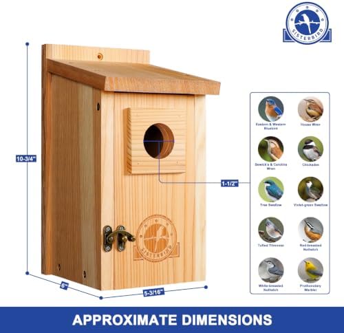 SISTERBIRD 2 Pack Blue Bird Houses for Outdoors, Warming Gifts Bird House