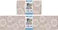 LuxStep Kitchen Mats for Floor,0.40 inch Cushioned Rug Anti-Fatigue Mats for Kitchen Decor Accessories,Waterproof Non-Slip Mats and Rugs Set for Office,Laundry 17.3"×29"+17.3"×47",Khaki