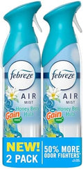 Febreze Air Mist, Air Freshener Spray, Odor Fighting Room Spray, Deodorizer for Home Bathroom Kitchen Office Apartment Dorm Room Classroom, Gain Honey Berry Hula Scent, 8.1oz (Pack of 2)