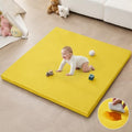 Waterproof Baby Play Mat for Floor Memory Foam 47 * 47 Cushion Playpen Playmat Tummy Time Crawling Mat Nursery Rug Thick Pad Create Soft & Safe Area for Infants,Toddler,Kid,Yellow