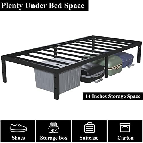 16 Inch Twin Bed Frames No Box Spring Need Heavy Duty Metal