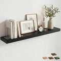 48 Inch Floating Shelves for Wall, 8"D Wood Storage Shelves, Black Finish