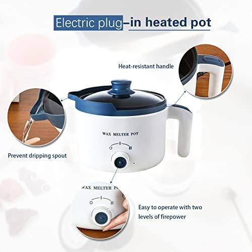 Ksedcon Electric Wax Melter Pot for Candle Making with Pouring Spout 1.5Qt