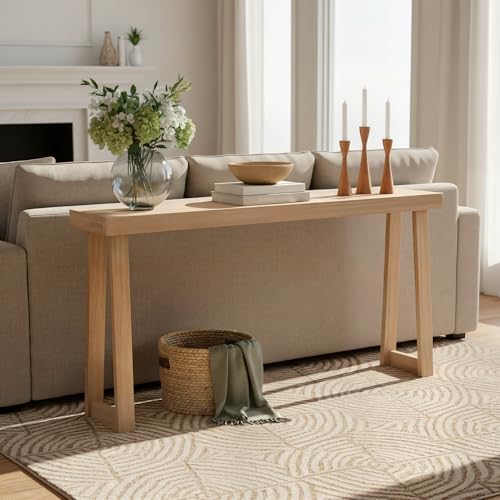 Plank+Beam Classic Console Table, 66 Inch, Blonde