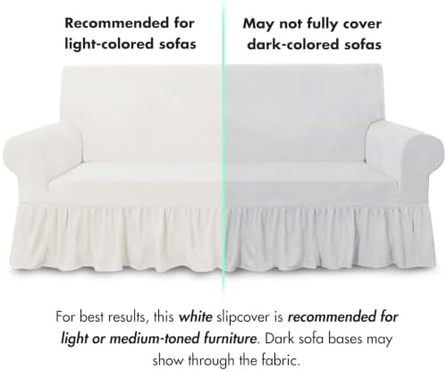 NICEEC Love Seat Couch Covers Loveseat Covers Universal Cover with Skirt