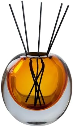 Amber Glass Vase, DIY Empty Reed Diffuser Bottle for Essential Oils, 200mL, Aromatherapy, Modern Home Decor, AV1533