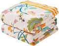XIBLC Boho Throw Blanket for Bed, 100% Cotton Soft Rustic Quilt Fall Blanket, 60"x80" Floral Printed Farmhouse Decor Bed Blankets, All Season Rustic Reversible Bohemian Throw Quilt