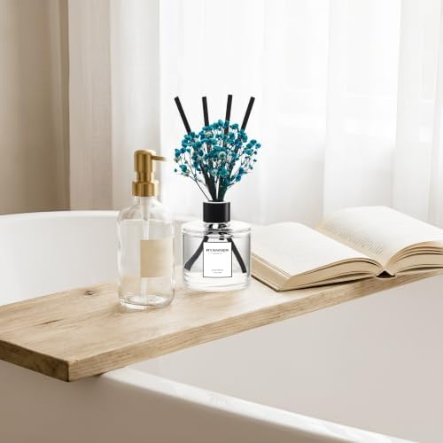 Reed Diffuser Set of 3 Pack,Fresh Clean Linen/Ocean Breeze/Eucalyptus & Mint Scented Oil Diffuser with Sticks(1.7 fl oz Each Pack),Air Freshener for Bedroom Bathroom Office | Shelf Decor