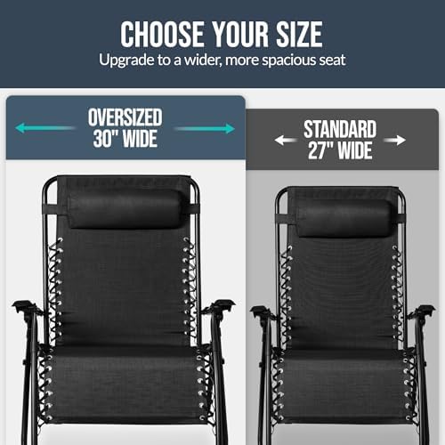 Best Choice Products Set of 2 Extra Wide Zero Gravity Chair Recliner