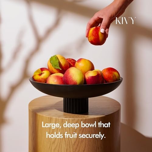 KIVY Concrete Fruit Bowl for Kitchen Counter - Large Decorative Bowl