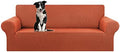 KEKUOU Stretch Oversized Couch Covers for Sofa Slipcover,Pureed Pumpkin