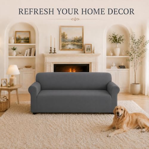 Sofa Cover - Stretch Soft Sofa Slipcover Couch Sofa Cover, Washable Furniture Protector with Non-Slip Foam and Elastic Bottom for Living Room Armchair Furniture