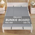 Bunkie Board Full Size (54x75'')- Premium 10mm Heavy Duty Low Profile Bed Board for Under Mattress, Breathable & Moisture Resistant,Noise Minimizing, Fits Metal FramesPlatform Beds (Grey)