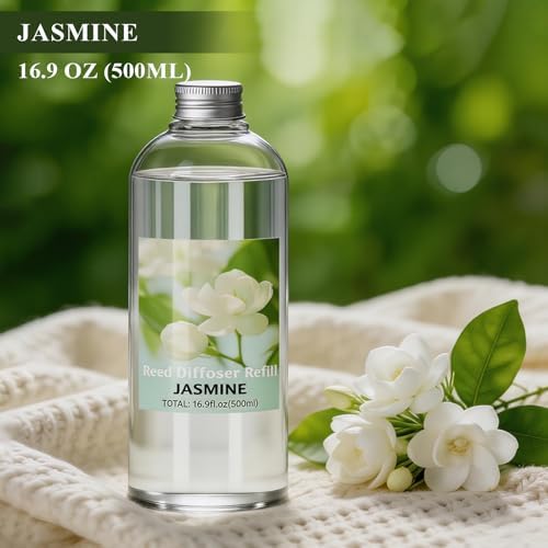 STRN Reed Diffuser Oil Refill, Jasmine Scent Diffuser Refill 16.9 Fl Oz