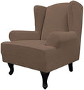 Easy-Going Stretch Large Wingback Chair Sofa Slipcover Brown