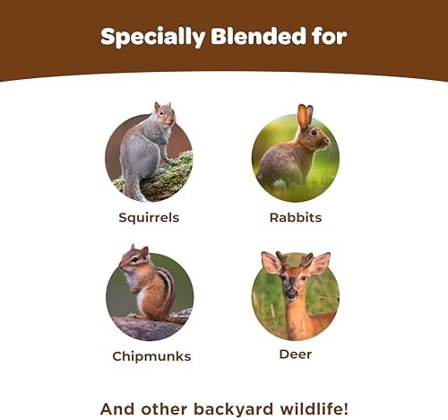 Kaytee Ultimate Backyard Wildlife Food for Wild Squirrels, Rabbits, Chipmunks, and More, 8 Pounds