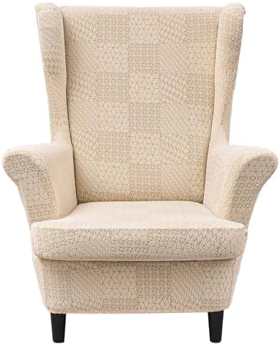 HZDHCLH Wingback Chair Slipcovers 2 Piece,Stretch Spandex Wingback Chair Covers for Living Room Armchair,Washalbe Sofa Slipovers