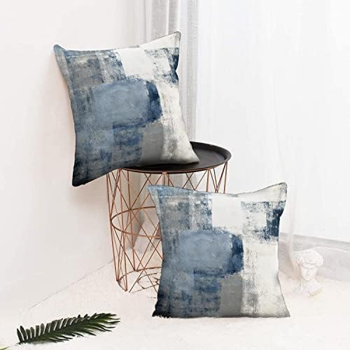 Throw Pillow Covers for Couch, 26x26 Inch, Set of 2, Grey Blue