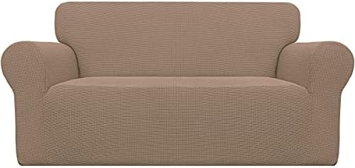 Easy-Going Stretch Loveseat Couch Covers Washable Camel