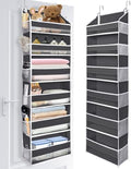 ULG Over The Door Organizer with 6 Large Pockets 12 Side Pockets, 50lbs Weight Capacity Door Hanging Organizer for Bedroom, Bathroom, Pantry, Nursery Storage, Dark Gray