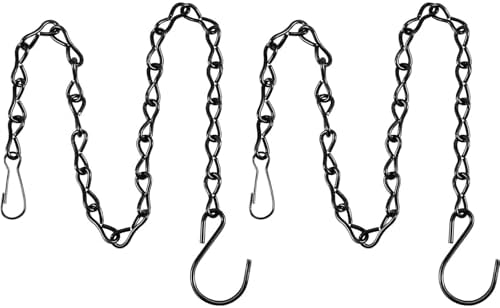 EBOOT 2 Pcs Hanging Chain for Bird Feeders, Planters, Lanterns and Ornaments (Black,19.7 Inch)
