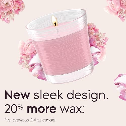Glade 1-Wick Scented Candle Jar, Angel Whispers, Air Freshener Infused with Essential Oils, 4.08 Oz, 3 Count