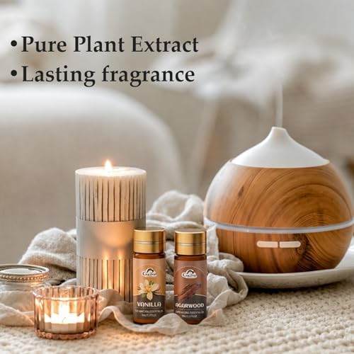 Essential Oil Set, 128 Pcs Fragrance Aromatherapy Oils for Skin, Diffusers, Home Care, Humidifier Laundry, Candle Making - Tea Tree, Sandalwood, Lavender, Vanilla, Eucalyptus and More(5mL)