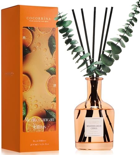 COCORRÍNA Mediterranean Citrus Reed Diffuser, 6.76 oz