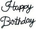 Black Happy Birthday Sign Knitted Wire Words Birthday Wall Hanging Decor