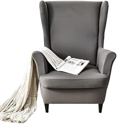 NILUOH Wingback Chair Covers 2-Piece, Armchair Slipcovers for Living Room