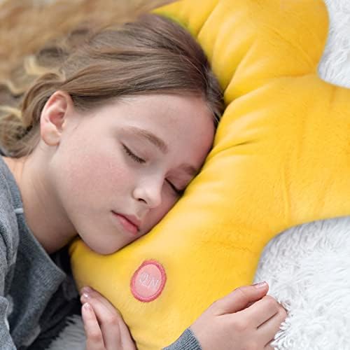 Unittype 3 Pack Star Throw Plush Pillows 15.75 Inch Stuffed Cushion Decorative Smile Face Star Shaped Throw Pillow Blue Violet Yellow for Bedroom Room Bed