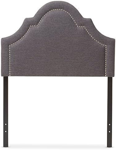 Baxton Studio Rita Modern and Contemporary Dark Grey Fabric Upholstered Twin Size Headboard