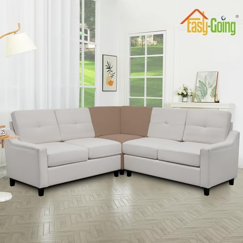 Easy-Going Stretch Soft Sectional Corner Sofa Couch Slipcover Camel