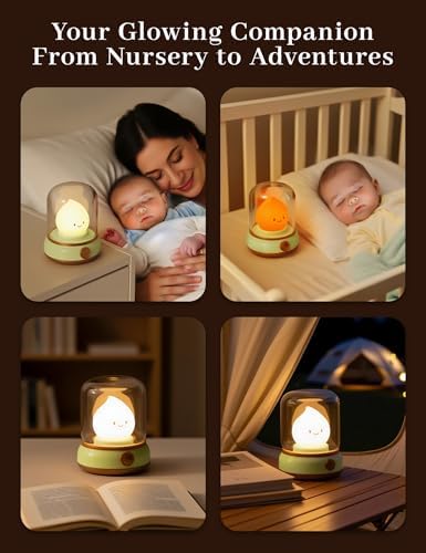 WANIDEA Cute Night Light, Kids Night Light with Batteries, Bedroom Decor
