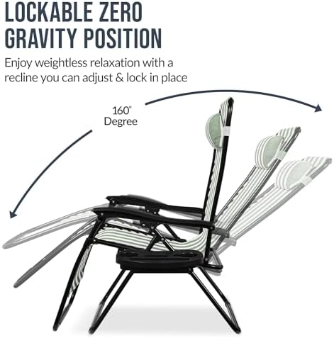 Best Choice Products Set of 2 Extra Wide Zero Gravity Chair Recliner