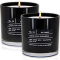 Lulu Candles Jasmine, Oud & Sandalwood Scented Soy Blend Jar Candle 9 Oz 2 Pack