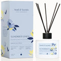Soul & Scents Reed Diffuser Set – Sundried Linen | 7.43 oz Refillable Scented Oil with 6 Fiber Sticks | Long-Lasting Home Fragrance & Air Freshener for Bedroom, Bathroom, Office | Gift & Décor Piece